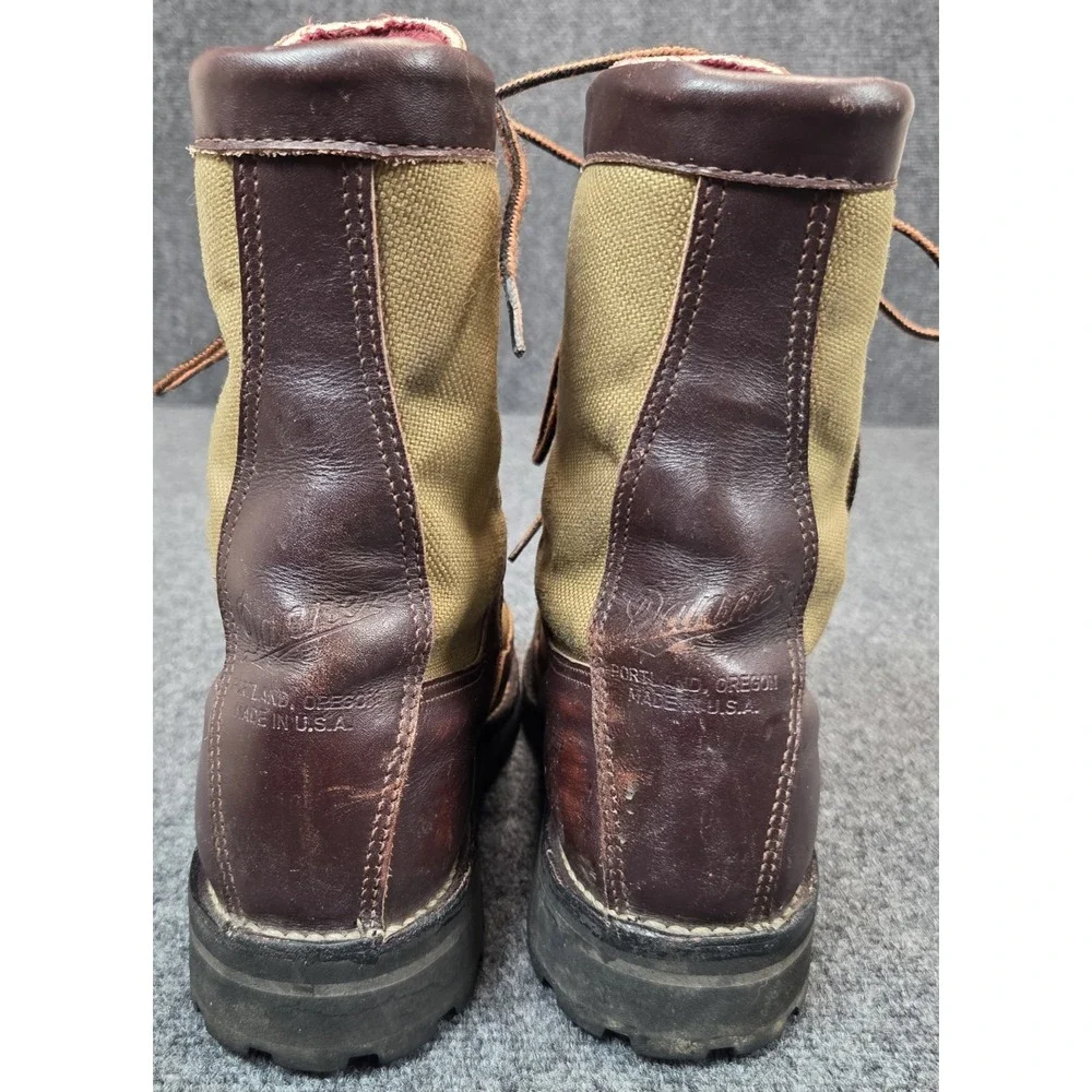 Danner Mountain Light Boots Mens 7 Brown Leather Canvas Goretex USA Hunting